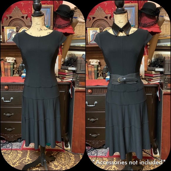 Anne Klein Women's Fit & Flare Black Dress Size 4 Small Office/Career/Work/Party - Picture 1 of 12